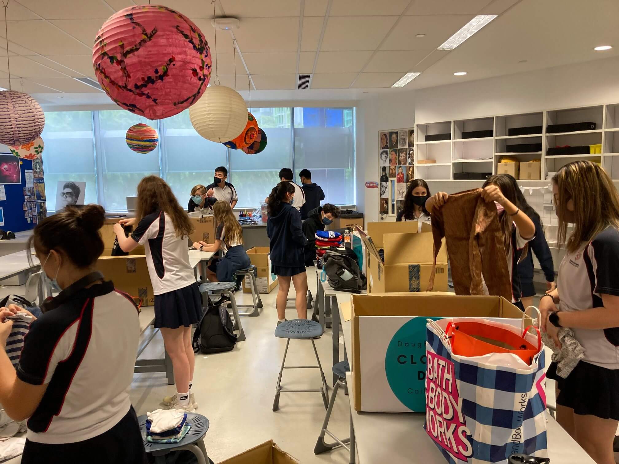 Service as action Clothing Drive Grade 10 Stamford American